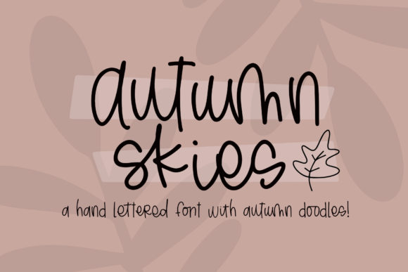 Autumn Skies: A Script Font for Warm, Inviting Designs