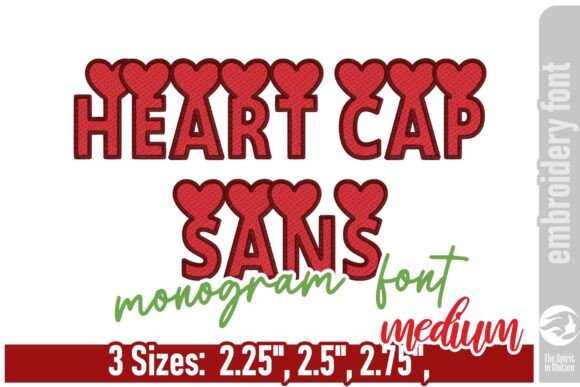 Heart Cap Sans Monogram Font: Bold Type with a Soft Touch