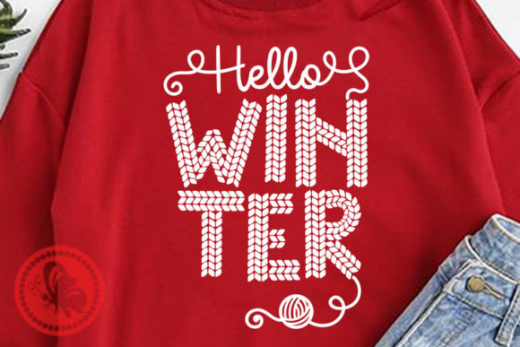Hello Winter Clipart Yarn Font Christmas: Creative Design Guide