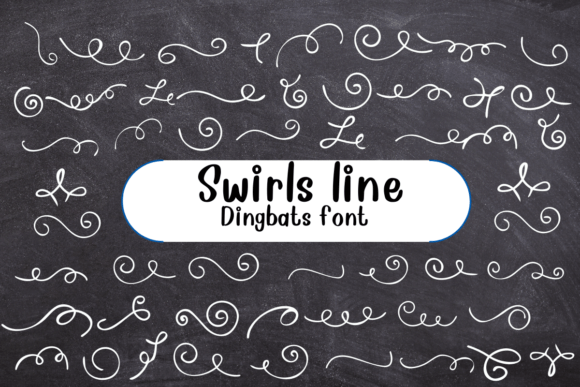 Swirls Line: A Playful Dingbat Font for Creative Projects